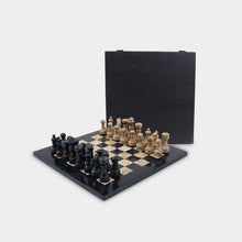 Load image into Gallery viewer, Marble 25cm Chess Set Black & Coral