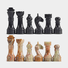 Load image into Gallery viewer, Chess Figures - Black & Green