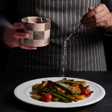 Load image into Gallery viewer, Salt Cellar with Spoon - Checkers Design