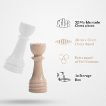 Load image into Gallery viewer, 38cm Chess Set With Storage Box - Verona & White
