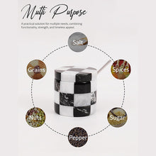 Load image into Gallery viewer, Salt Cellar with Spoon - Checkers Design