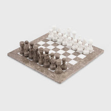 Load image into Gallery viewer, Marble 38cm Chess Set - Oceanic & White