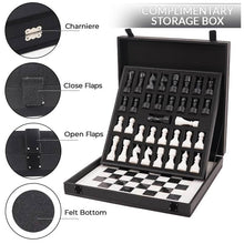 Load image into Gallery viewer, 38cm Chess Set With Storage Box - White & Black