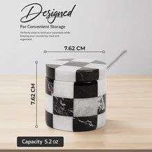 Load image into Gallery viewer, Salt Cellar with Spoon - Checkers Design