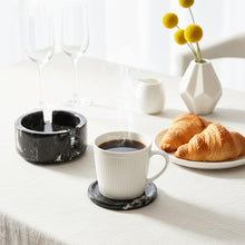 Load image into Gallery viewer, Round Coaster Set With Holder - Set of 4