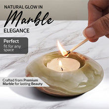 Load image into Gallery viewer, Marble Tea Light Candle Holder Set of 3