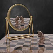 Load image into Gallery viewer, Marble 38cm Chess Set - Oceanic & Black