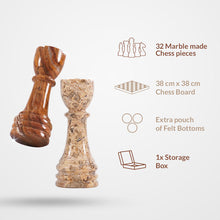 Load image into Gallery viewer, Marble 38cm Chess Set - Coral & Red