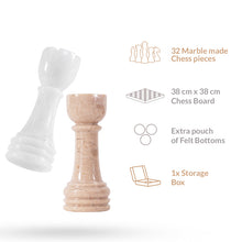 Load image into Gallery viewer, 38cm Chess Set With Storage Box - White & Verona