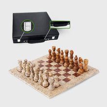 Load image into Gallery viewer, Marble 38cm Chess Set - Coral & Red