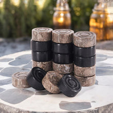 Load image into Gallery viewer, Checkers Pieces - Oceanic & Black