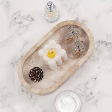 Load image into Gallery viewer, Marble Oval Tray with Stand
