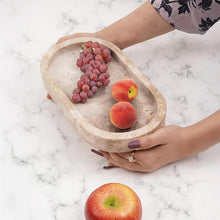 Load image into Gallery viewer, Marble Oval Tray with Stand