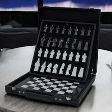 Load image into Gallery viewer, Marble 38cm Chess Set - Black & White