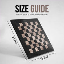 Load image into Gallery viewer, Marble 25cm Chess Set Black & Oceanic