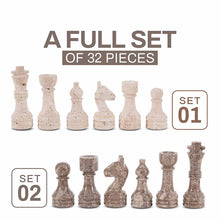 Load image into Gallery viewer, Chess Figures - Travertine and Oceanic