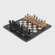 Load image into Gallery viewer, Marble 38cm Chess Set - Black & Coral