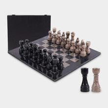 Load image into Gallery viewer, 38cm Chess Set With Storage Box - Black & Oceanic