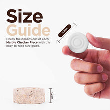 Load image into Gallery viewer, Checkers Figures - White & Travertine