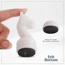 Load image into Gallery viewer, Marble 38cm Chess Set With Storage Box - Black Zebra & White