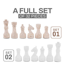 Load image into Gallery viewer, Chess Figures - Travertine and White