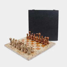 Load image into Gallery viewer, Marble 25cm Chess Set Coral & Red