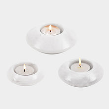 Load image into Gallery viewer, Marble Tea Light Candle Holder Set of 3