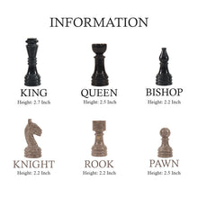 Load image into Gallery viewer, Marble 30cm Chess Set - Black & Oceanic