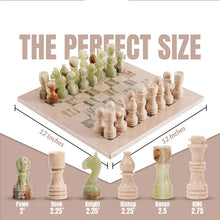 Load image into Gallery viewer, Marble 30cm Chess Set - Verona & Green