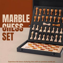 Load image into Gallery viewer, Marble 30cm Chess Set - Coral & Red