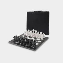 Load image into Gallery viewer, Marble 30cm Chess Set - Black & White