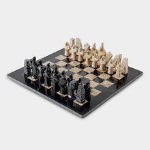 Load image into Gallery viewer, Marble Elite 38cm Black & Coral Chess Set