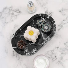 Load image into Gallery viewer, Marble Oval Tray with Stand