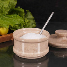 Load image into Gallery viewer, Marble Salt Cellar With Lid & Spoon