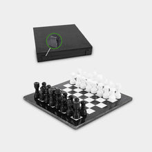 Load image into Gallery viewer, Marble 30cm Chess Set - Black & White