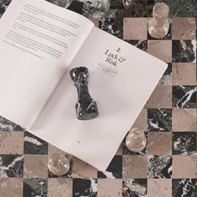 Load image into Gallery viewer, Marble 38cm Chess Set With Storage Box - Black Zebra & Oceanic