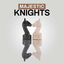 Load image into Gallery viewer, Chess Figures - Travertine and Black