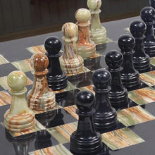 Load image into Gallery viewer, 30cm Chess Set With Storage Box - Black & Green