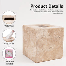 Load image into Gallery viewer, Marble Tissue Box Holder - Square