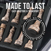 Load image into Gallery viewer, 38cm Chess Set With Storage Box - Black & Oceanic