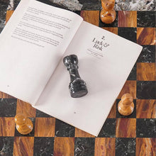 Load image into Gallery viewer, Marble 38cm Chess Set With Storage Box - Black Zebra & Red