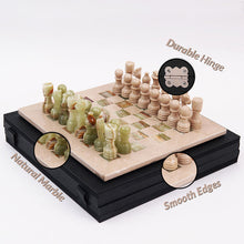 Load image into Gallery viewer, Marble 30cm Chess Set - Verona & Green