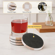 Load image into Gallery viewer, Round Coaster Plates Set of 4 - Checkers Design