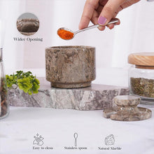 Load image into Gallery viewer, Marble Single Salt Cellar With Spoon