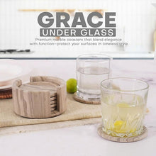 Load image into Gallery viewer, Marble Coaster Set with Holder
