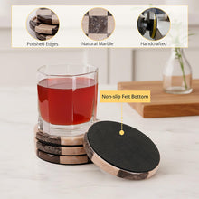Load image into Gallery viewer, Round Coaster Plates Set of 4 - Checkers Design