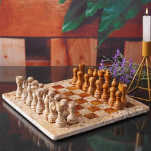 Load image into Gallery viewer, Marble 30cm Chess Set - Coral & Red