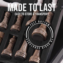 Load image into Gallery viewer, Marble 38cm Chess Set - Oceanic & White