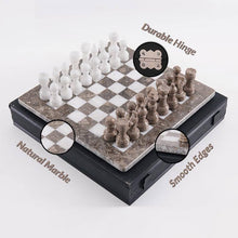 Load image into Gallery viewer, Marble 30cm Chess Set - Oceanic & White