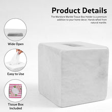 Load image into Gallery viewer, Marble Tissue Box Holder - Square